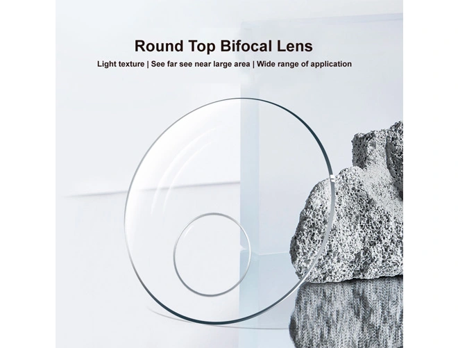 Spécification des verres correcteurs à revêtement antireflet 1.56 Round-Top en verre Photogray/Marron